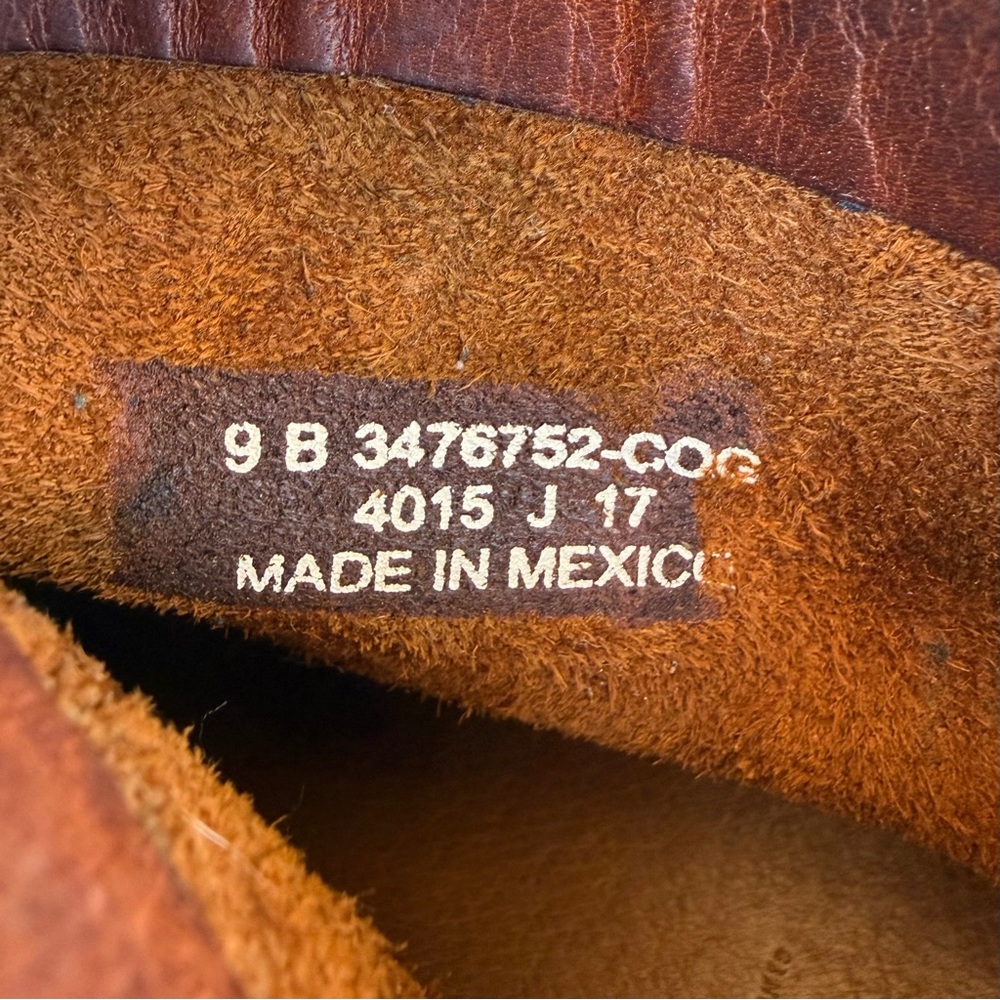 Frye Leslie Artisan Short Cognac Leather Ankle Boots Retired – Size 9 B - Picture 9 of 10